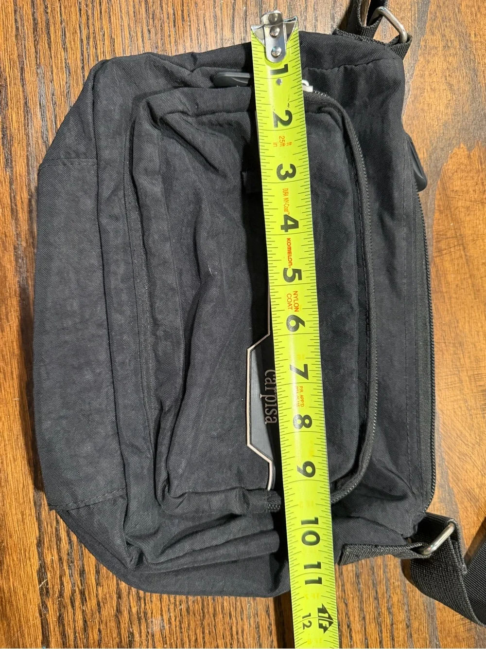 Carpisa Black Women's Crossbody Bag with Front Zip Pocket